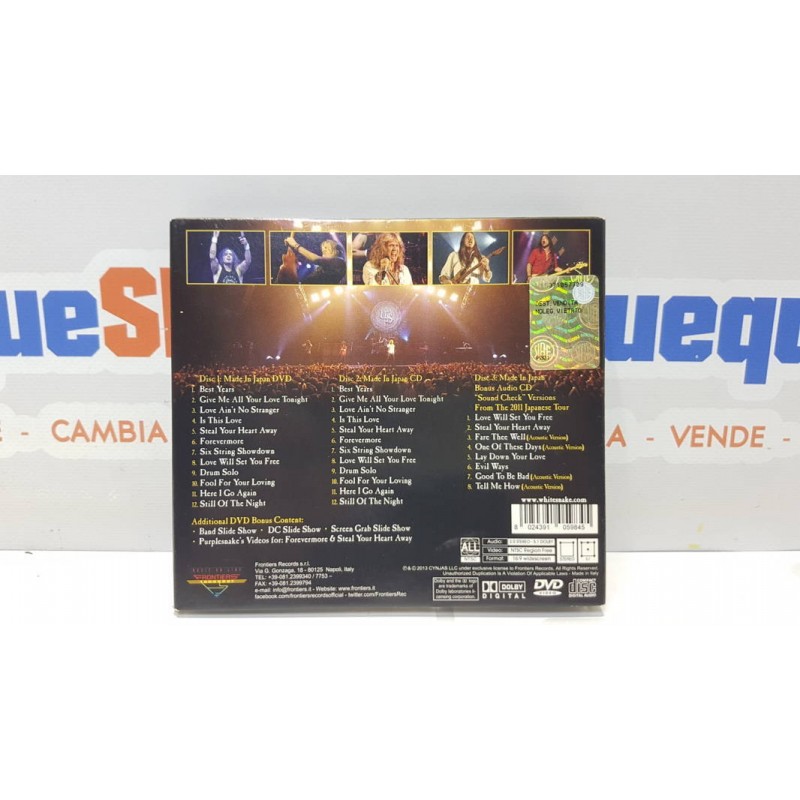 WHITESNAKE made in japan DVD + 2 CD ( SPECIAL EDIT