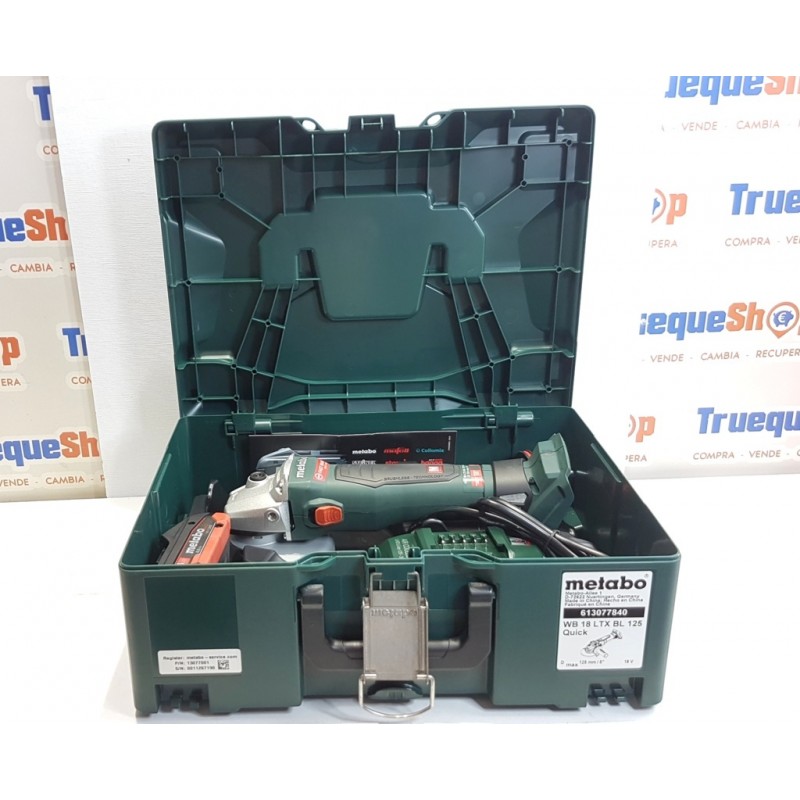 Metabo WB 18 LTX BL 125 Quick (613077840). EN MALETIN Y CON UNA BATERIA